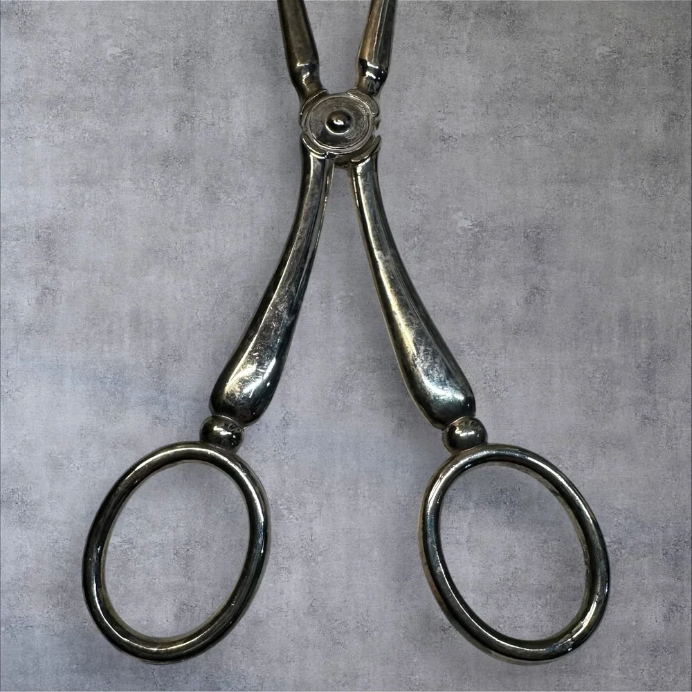 Vintage Silverplate Salad Tongs EP Zinc Alloy 10